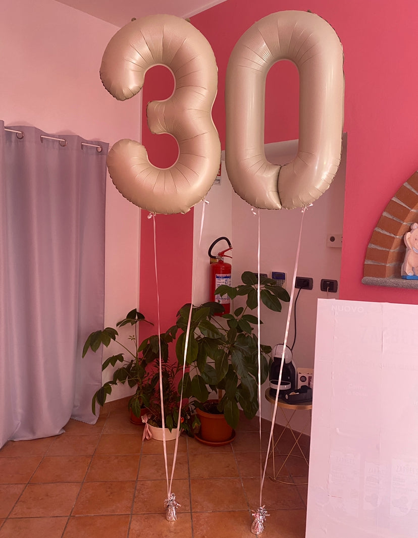 Composizione numeri foil ad elio