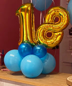composizione da tavolo con numeri in foil
