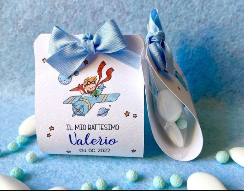 Bomboniera segnaposto con grafica personalizzata